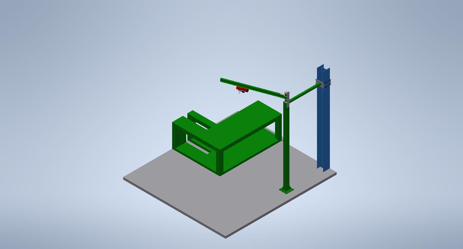 3D модель Кран консольный 500 кг.