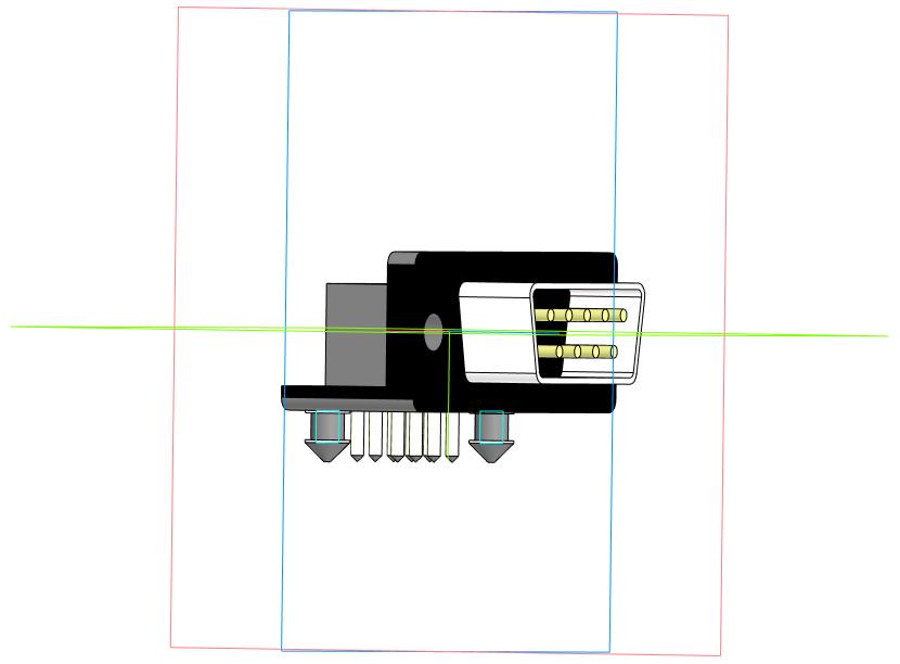 3D модель Вилка 9 pin DRB- 9MA (DBR-9M) (DS1037-9M), на плату 7.2мм