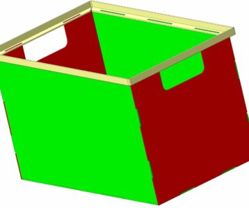 3D модель Тара металлическая 227x365, высотой 222мм