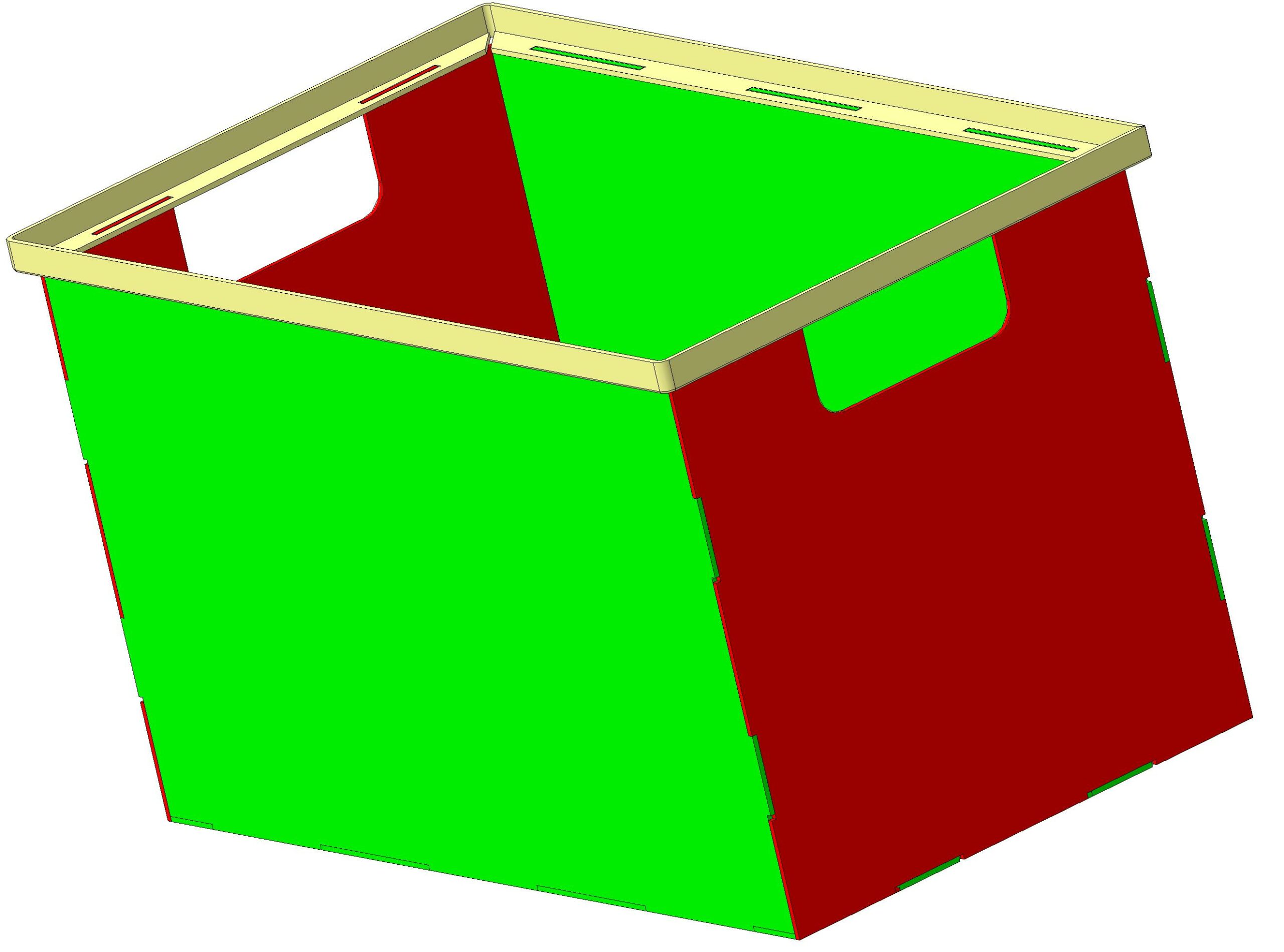 3D модель Тара металлическая 227x365, высотой 222мм