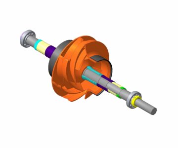 3D модель Ротор насоса Д3200-75-II (20НДС)