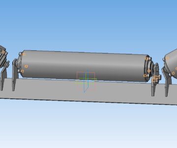 3D модель Роликоопора зоны загрузки конвейера