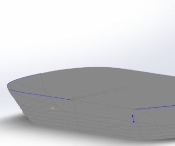 3D модель Моделирование поверхности корпуса судна  в ппп «SOLIDWORKS»