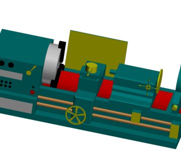 3D модель Токарно-винторезный станок -1Н65-3