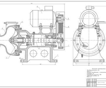 Чертеж Агрегат насосный