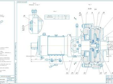 Чертеж Проектирование центробежного насоса Q=50м3/час