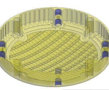 3D модель Линза рассеивающая (рефлектор) от фары импортной американской (копия Baader Brown) для известных автобусов/грузовых машин