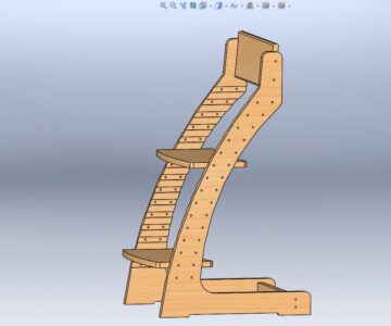 3D модель Растущий стул высотой 875мм