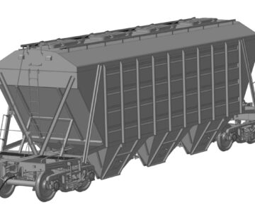 3D модель 3D модель вагон-минераловоз 19-3051-01