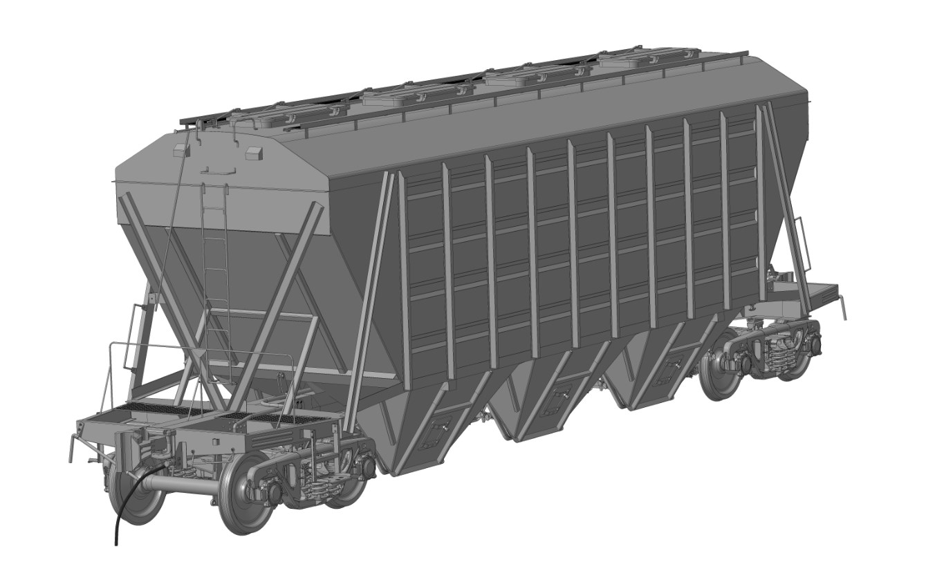 3D модель 3D модель вагон-минераловоз 19-3051-01
