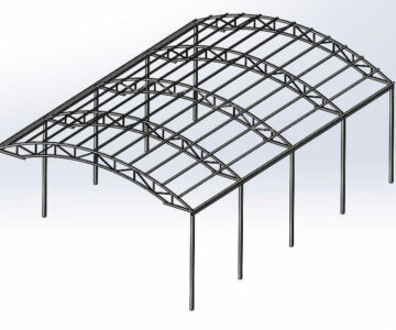 3D модель Навес из поликарбоната 8445 х 5900 х 2500