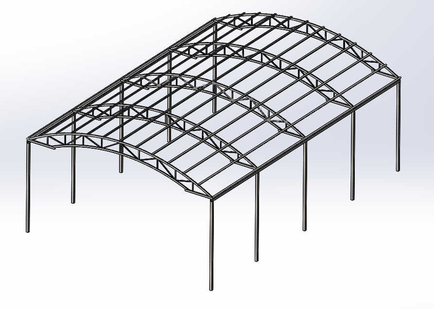 3D модель Навес из поликарбоната 8445 х 5900 х 2500