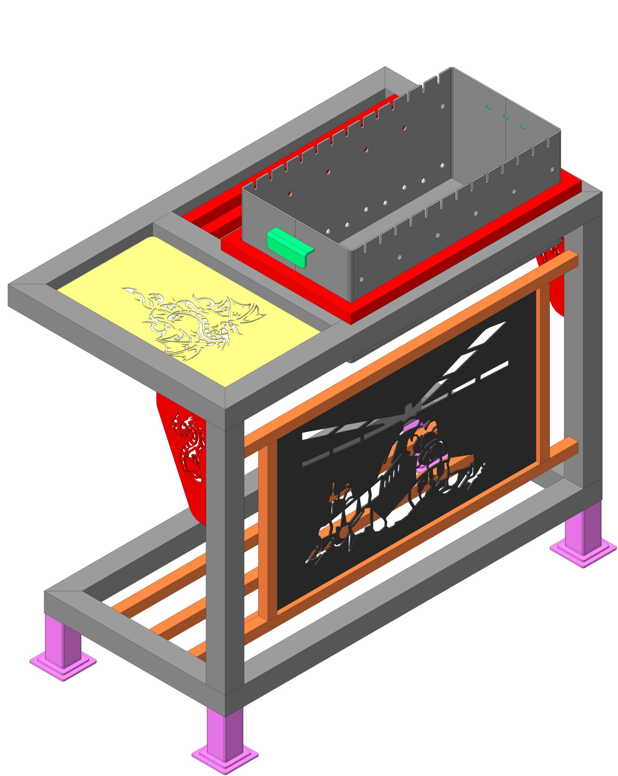 3D модель Мангал 800*900*570 мм