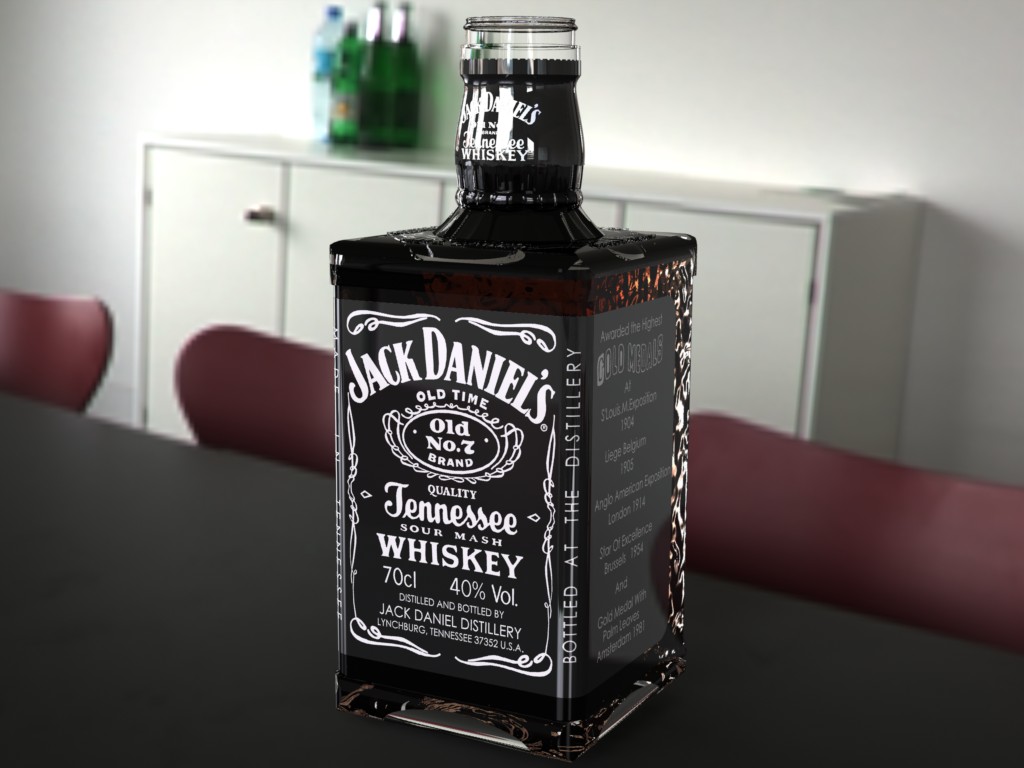 3D модель Бутылка виски Jack Daniels