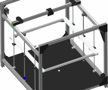 3D модель 3D принтер 400х400 - стол. рабочая высота 300