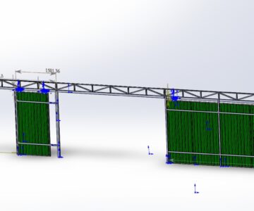 3D модель Ворота откатные-подвесные