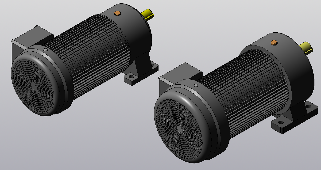 3D модель Асинхронные мотор-редукторы 2-ZH-750-010-S-B-G2-RD-Q1 и 3-ZH-1,5-3-S-B-G2-RD-Q1