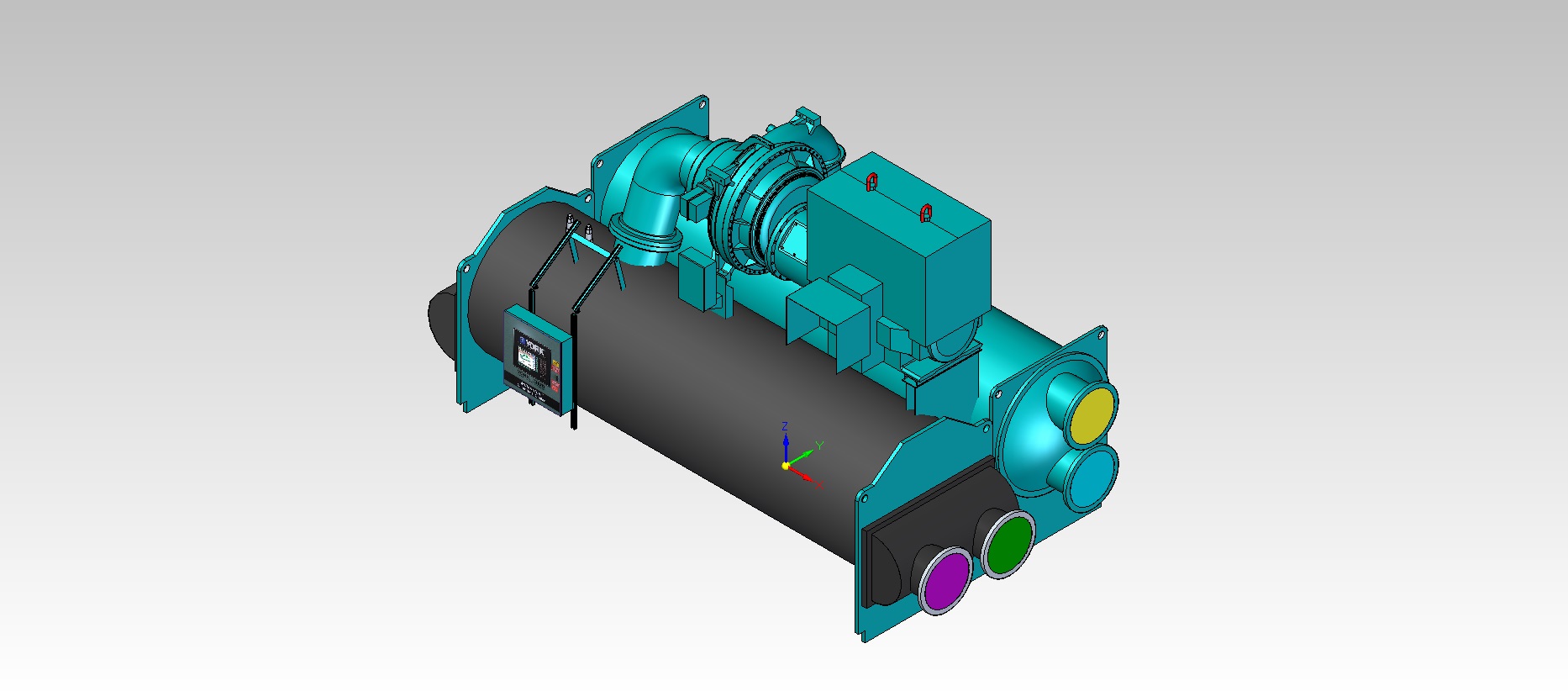 3D модель Чиллер YORK хладопроизводительность 2000 тонн