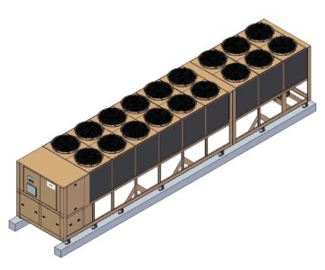 3D модель Чиллер YORK YCIV 1500 хладопроизводительность 400 тонн