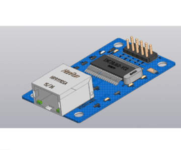 3D модель Ethernet модуль на базе платы ENC28J60 SPI