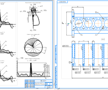 Чертеж Разработка шестицилиндрового двигателя