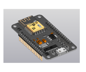 3D модель Плата WI-FI МОДУЛЬ NODEMCU LUA V3, ESP8266, CH340