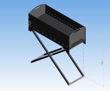 3D модель Мангал разборный большой