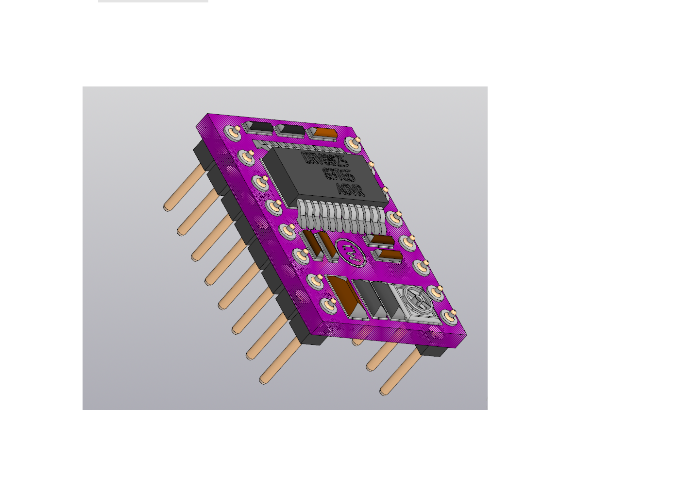 3D модель Плата драйвера шагового двигателя DRV8825