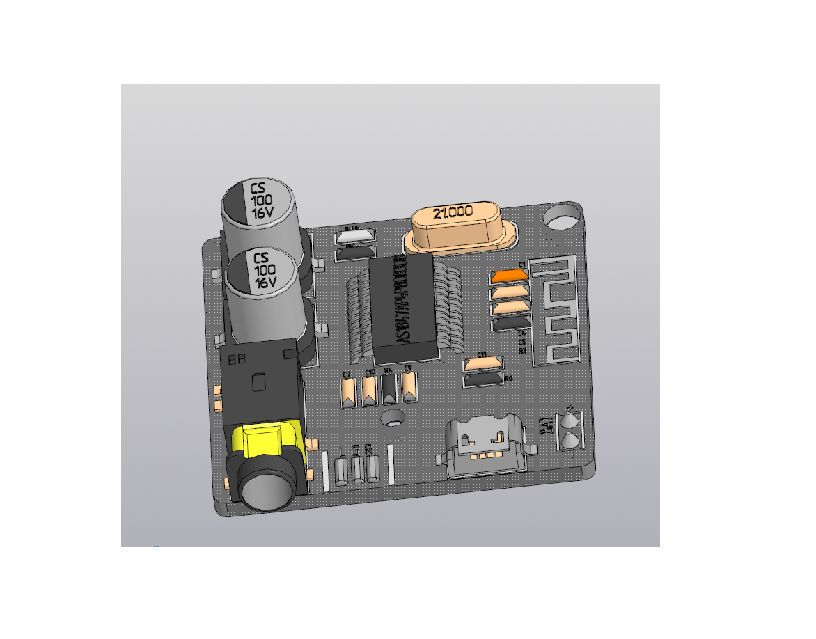 3D модель Плата VHM-314 Bluetooth 5.0