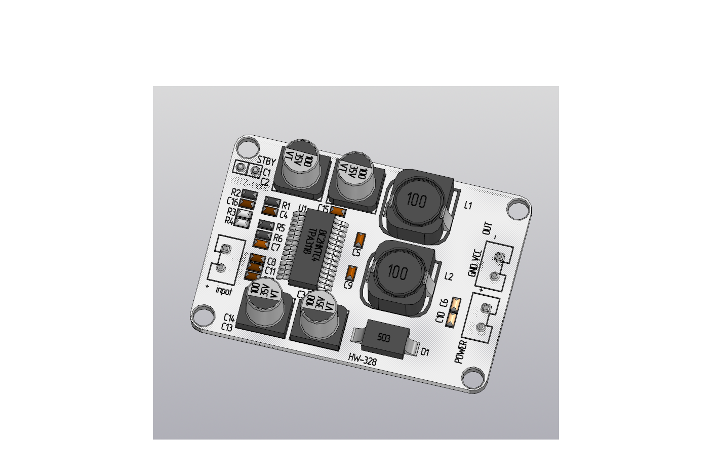 3D модель Плата TPA3110 PBTL 30W