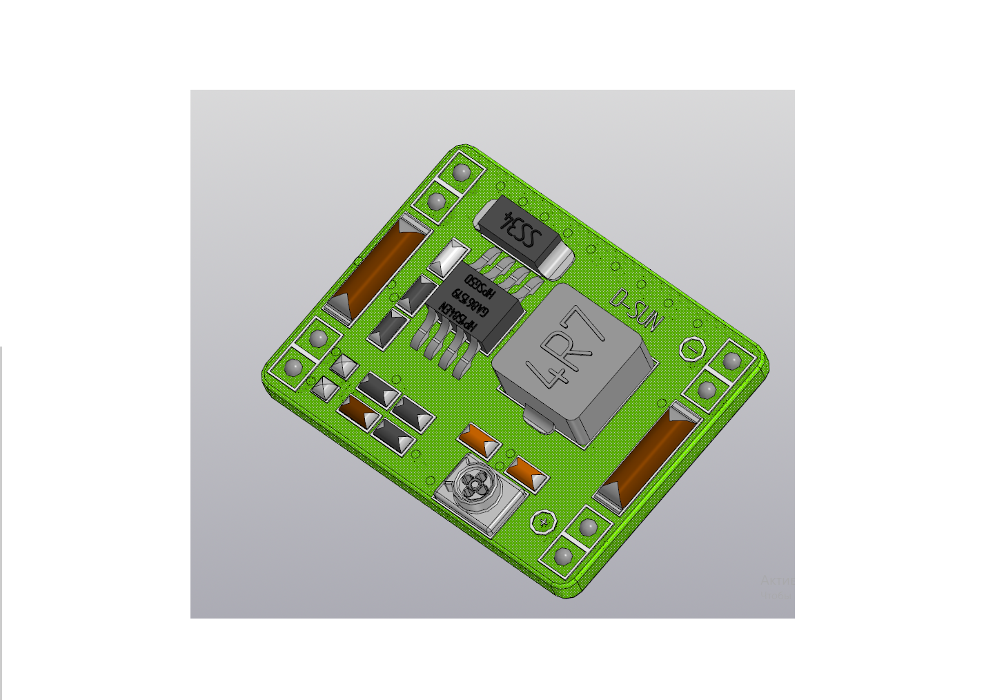 3D модель Плата DC-DC MP1584