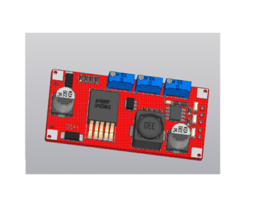 3D модель Плата LM2596 LED