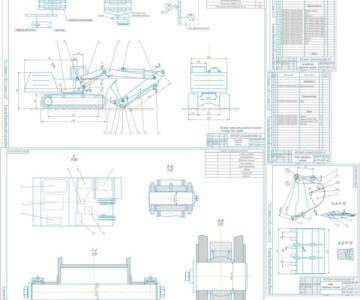 Чертеж Проектирование универсального одноковшового экскаватора ( вместимостью :10м3,тип ковша-03)