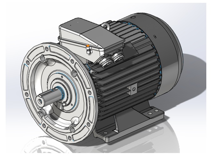 3D модель Электродвигатель асинхронный АИР200М2 37 кВт 3000 об/мин