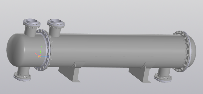3D модель Теплообменник многоходовой
