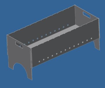 3D модель Мангал 620х260х26