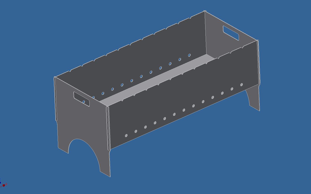 3D модель Мангал 620х260х26