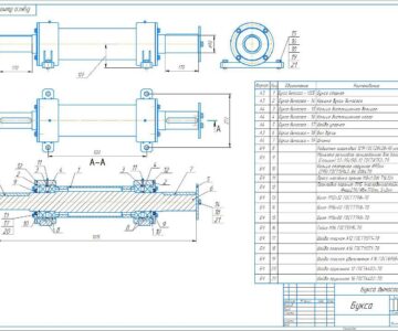 Чертеж Букса подшипниковая для дымососа