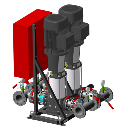 3D модель Насосная установка пожаротушения, 3кВт, Q=45м3/ч, Н=15м