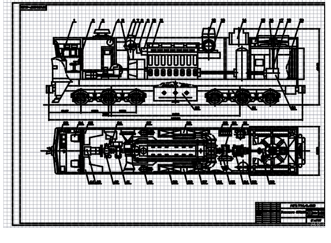 Чертеж Проектирование тепловоза 3ТЭ10М