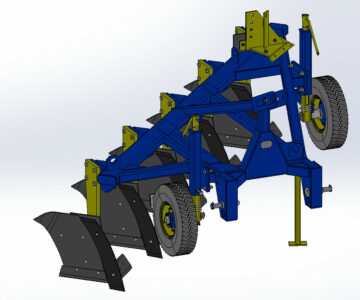 3D модель Плуг 5-ти корпусный широкозахватный