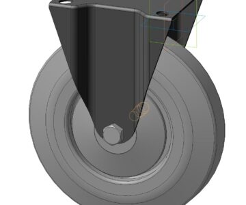 3D модель Колесо промышленное неповоротное FC80