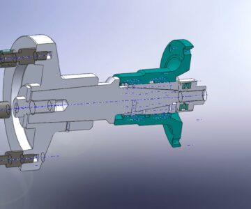 3D модель Приспособление для токарной обработки фланца (планшайба на конец шпинделя токарного станка)