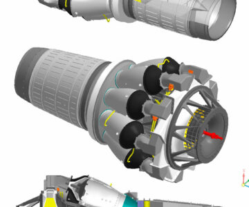 3D модель Турбореактивный двигатель ВК-1