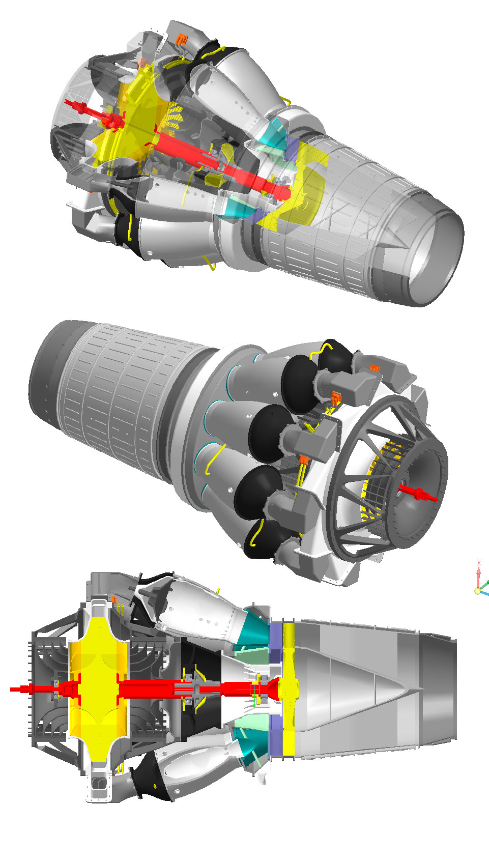 3D модель Турбореактивный двигатель ВК-1