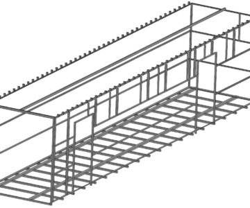 3D модель Каркас для внутренней обшивки увеличенного морского контейнера