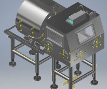 3D модель Бокс защитный с печью прокалки