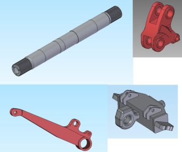 3D модель Элементы механизма навески К-700