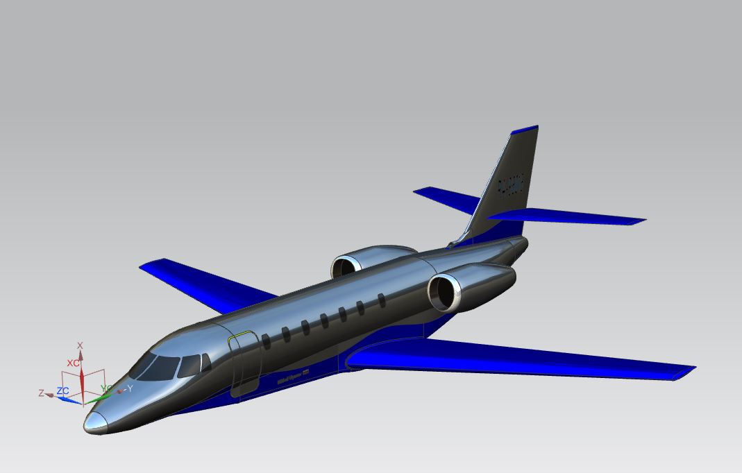 3D модель Теоретический контур самолета Cessna Citation Sovereign.