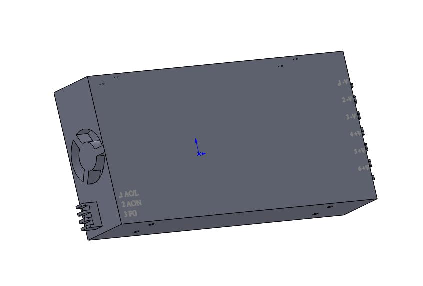 3D модель Источник питания HRPG-450-24 MEAN WELL